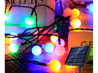 SOLAR lampy, záhradná dekorácia 40 LED, 6,9 m, 8 REŽIMOV, súmrak.
